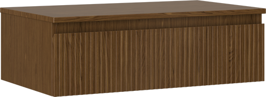 Mexen Rivel kúpeľňová skrinka pod umývadlo 80 cm s doskou, 1 zásuvka, ryhovaná, orech - 91A20-08023-1-BFC86