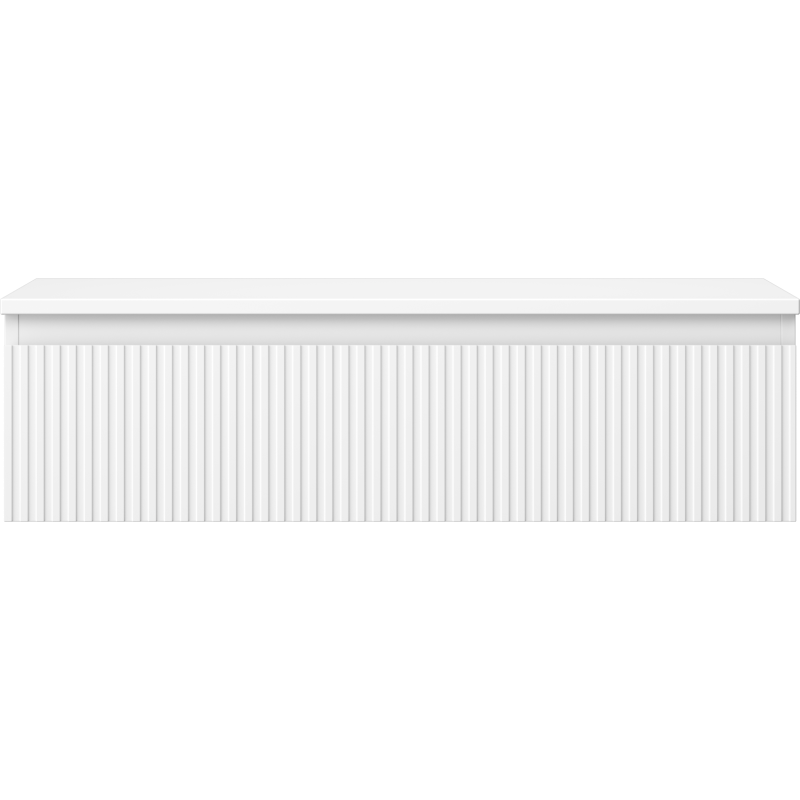 Mexen Rivel kúpeľňová skrinka pod umývadlo 90 cm s doskou, 1 zásuvka, ryhovaná, biela matná - 91A20-09023-1-BFC01