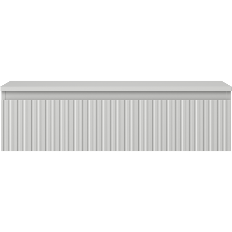 Mexen Rivel kúpeľňová skrinka pod umývadlo 90 cm s doskou, 1 zásuvka, ryhovaná, sivá matná - 91A20-09023-1-BFC62