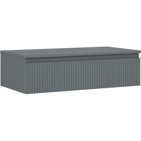 Mexen Rivel kúpeľňová skrinka pod umývadlo 90 cm s doskou, 1 zásuvka, vrúbkovaná, grafit mat - 91A20-09023-1-BFC66