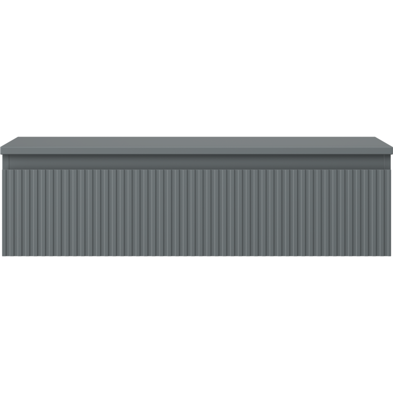 Mexen Rivel kúpeľňová skrinka pod umývadlo 90 cm s doskou, 1 zásuvka, vrúbkovaná, grafit mat - 91A20-09023-1-BFC66