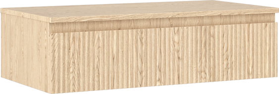 Mexen Rivel kúpeľňová skrinka pod umývadlo 90 cm s doskou, 1 zásuvka, drážkovaná, dub - 91A20-09023-1-BFC81