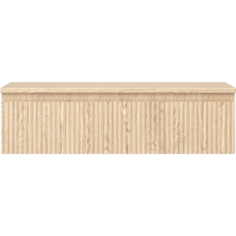 Mexen Rivel kúpeľňová skrinka pod umývadlo 90 cm s doskou, 1 zásuvka, drážkovaná, dub - 91A20-09023-1-BFC81