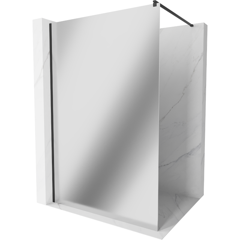 Mexen Kioto sprchová stena Walk-in 70 x 200 cm, zrkadlo 8 mm, čierna - 800-070-101-70-50