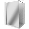Mexen Kioto sprchová stena Walk-in 70 x 200 cm, zrkadlo 8 mm, čierna - 800-070-101-70-50