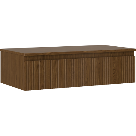 Mexen Rivel kúpeľňová skrinka pod umývadlo 90 cm s doskou, 1 zásuvka, ryhovaná, orech - 91A20-09023-1-BFC86