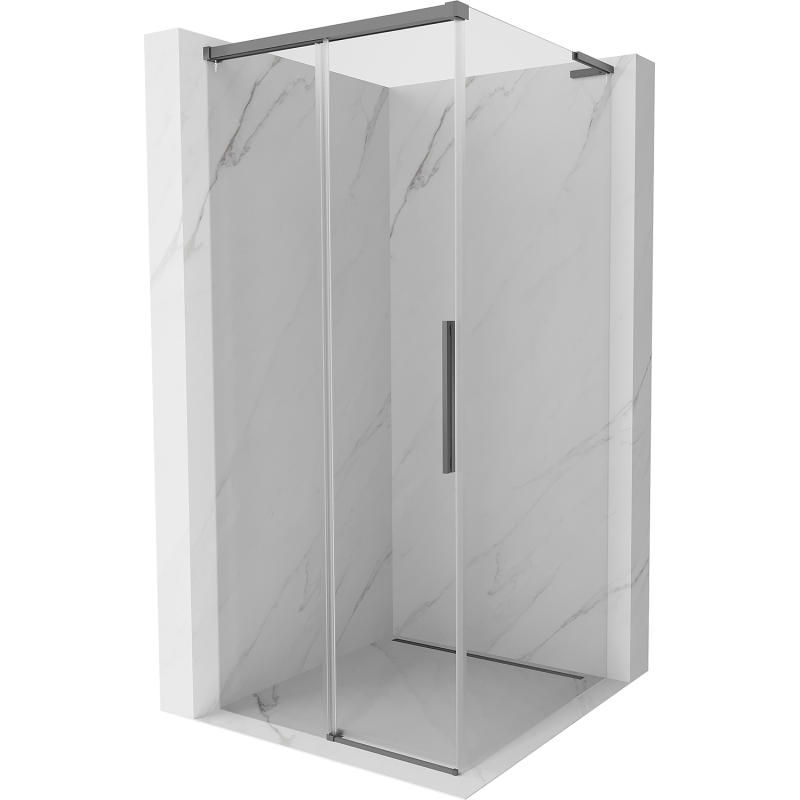 Mexen Rox L sprchový kút posuvný 110 x 110 cm, transparentný, gun metal - 8C2L-110-110-95-00