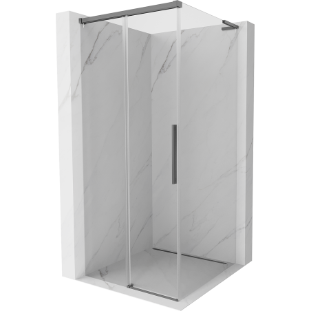 Mexen Rox L sprchový kút posuvný 110 x 110 cm, transparentný, gun metal - 8C2L-110-110-95-00