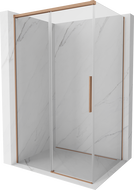 Mexen Rox zasúvacia sprchová kabína 130 x 70 cm, transparentná, brúsená meď - 8C2-130-070-65-00