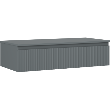 Mexen Rivel kúpeľňová skrinka pod umývadlo 100 cm s doskou, 1 zásuvka, ryhovaná, grafit mat - 91A20-10023-1-BFC66