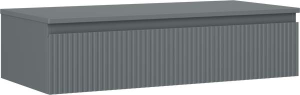 Mexen Rivel kúpeľňová skrinka pod umývadlo 100 cm s doskou, 1 zásuvka, ryhovaná, grafit mat - 91A20-10023-1-BFC66