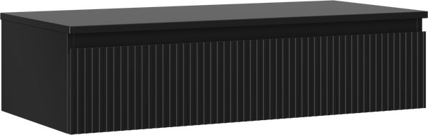Mexen Rivel kúpeľňová skrinka pod umývadlo 100 cm s pultom, 1 zásuvka, ryhovaná, čierna matná - 91A20-10023-1-BFC71