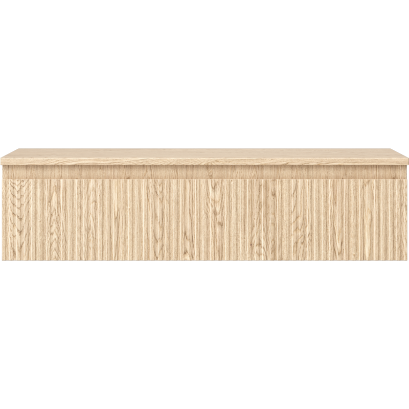 Mexen Rivel kúpeľňová skrinka pod umývadlo 100 cm s pracovnou doskou, 1 zásuvka, drážkovaná, dub - 91A20-10023-1-BFC81