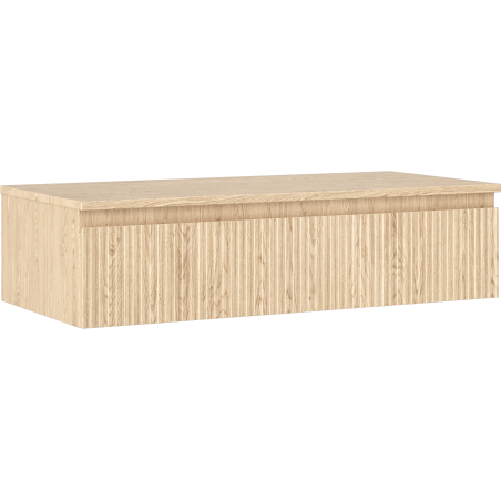 Mexen Rivel kúpeľňová skrinka pod umývadlo 100 cm s pracovnou doskou, 1 zásuvka, drážkovaná, dub - 91A20-10023-1-BFC81