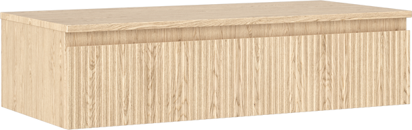 Mexen Rivel kúpeľňová skrinka pod umývadlo 100 cm s pracovnou doskou, 1 zásuvka, drážkovaná, dub - 91A20-10023-1-BFC81