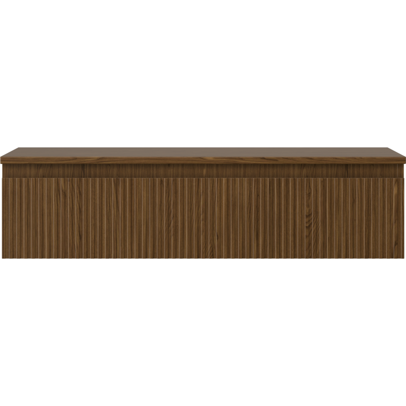 Mexen Rivel kúpeľňová skrinka pod umývadlo 100 cm s doskou, 1 zásuvka, ryhovaná, orech - 91A20-10023-1-BFC86
