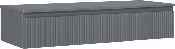Mexen Rivel kúpeľňová skrinka pod umývadlo 120 cm s doskou, 1 zásuvka, ryhovaná, grafit matná - 91A20-12023-1-BFC66