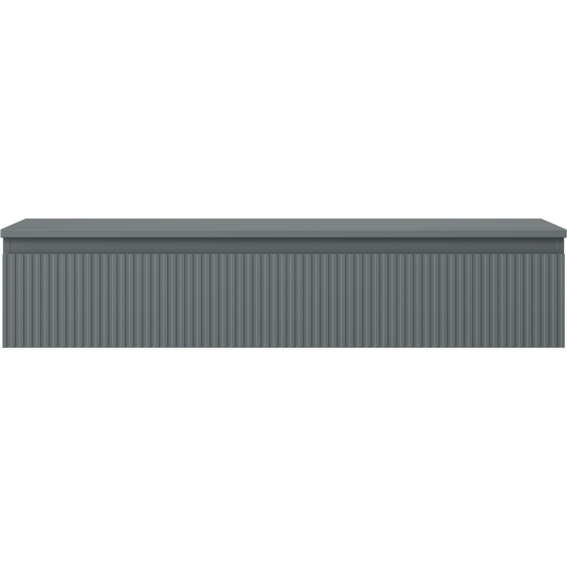 Mexen Rivel kúpeľňová skrinka pod umývadlo 120 cm s doskou, 1 zásuvka, s ryhovaním, grafit mat - 91A20-12023-1-BFC66