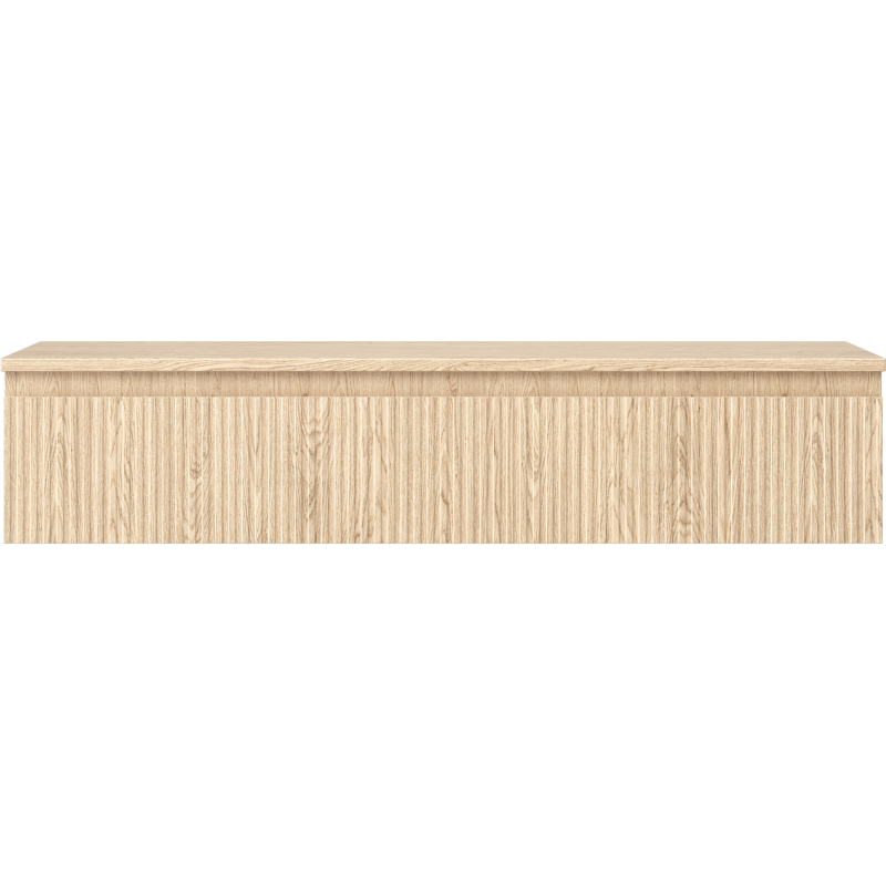 Mexen Rivel kúpeľňová skrinka pod umývadlo 120 cm s doskou, 1 zásuvka, ryhovaná, dub - 91A20-12023-1-BFC81