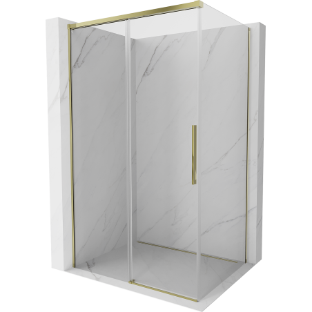 Mexen Rox posuvný sprchový kút 130 x 120 cm, transparentný, zlatý - 8C2-130-120-50-00
