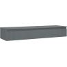 Mexen Rivel kúpeľňová skrinka pod umývadlo 160 cm s doskou, 1 zásuvka, ryhovaná, grafit mat - 91A20-16023-1-BFC66