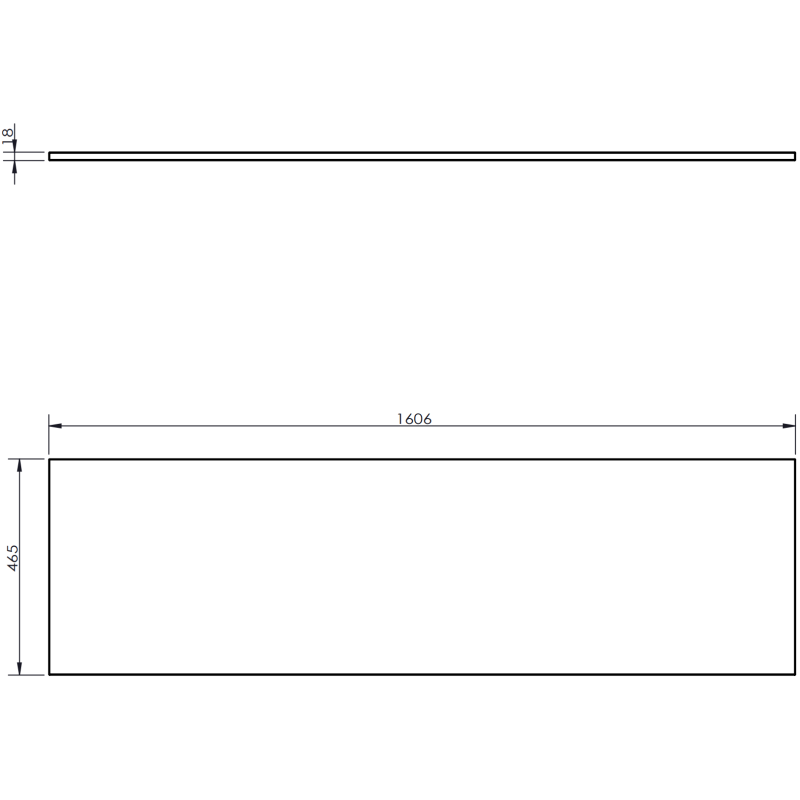 Mexen Rivel kúpeľňová skrinka pod umývadlo 160 cm s doskou, 1 zásuvka, drážkovaná, čierna matná - 91A20-16023-1-BFC71