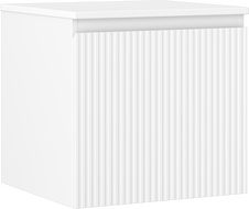Mexen Rivel kúpeľňová skrinka pod umývadlo 50 cm s pracovnou doskou, 1 zásuvka, drážkovaná, biela matná - 91A20-05047-1-BFC01