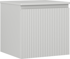 Mexen Rivel kúpeľňová skrinka pod umývadlo 50 cm s doskou, 1 zásuvka, ryhovaná, sivá matná - 91A20-05047-1-BFC62