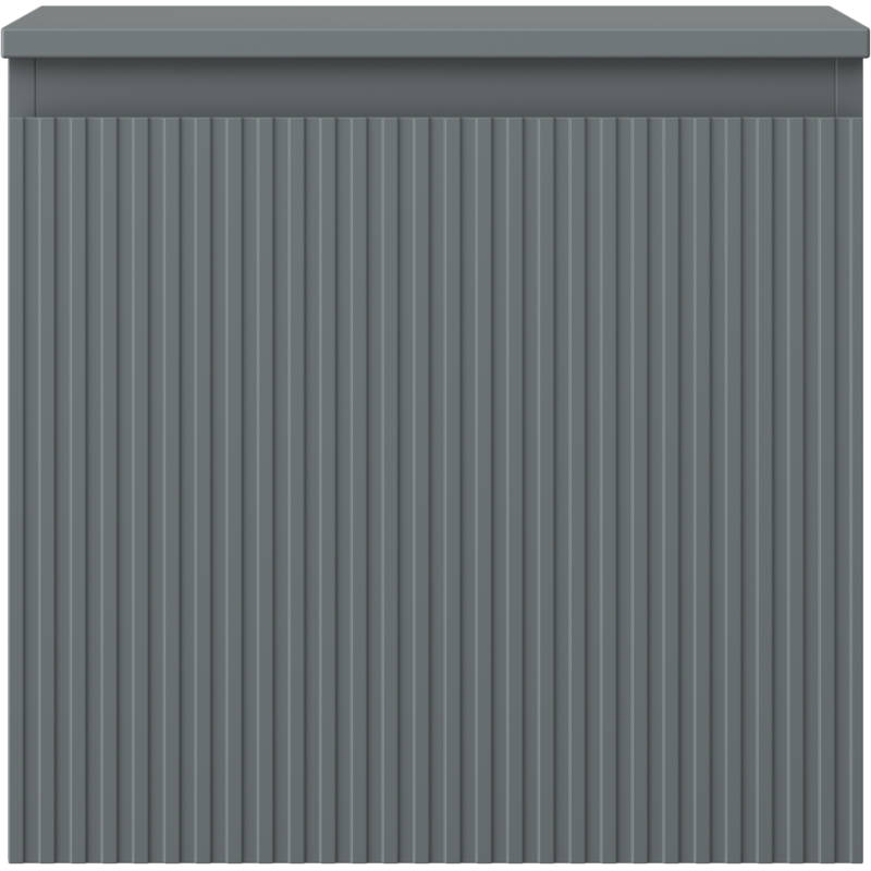 Mexen Rivel kúpeľňová skrinka pod umývadlo 50 cm s doskou, 1 zásuvka, ryhovaná, matná grafitová - 91A20-05047-1-BFC66