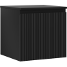 Mexen Rivel kúpeľňová skrinka pod umývadlo 50 cm s doskou, 1 zásuvka, drážkovaná, čierna matná - 91A20-05047-1-BFC71
