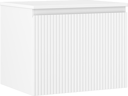 Mexen Rivel kúpeľňová skrinka pod umývadlo 60 cm s doskou, 1 zásuvka, drážkovaná, biela mat - 91A20-06047-1-BFC01