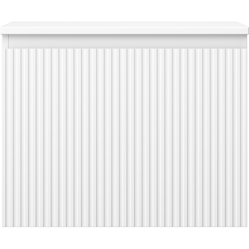 Mexen Rivel kúpeľňová skrinka pod umývadlo 60 cm s doskou, 1 zásuvka, drážkovaná, biela mat - 91A20-06047-1-BFC01