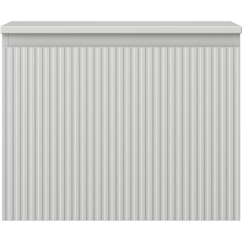 Mexen Rivel kúpeľňová skrinka pod umývadlo 60 cm s doskou, 1 zásuvka, ryhovaná, sivá matná - 91A20-06047-1-BFC62