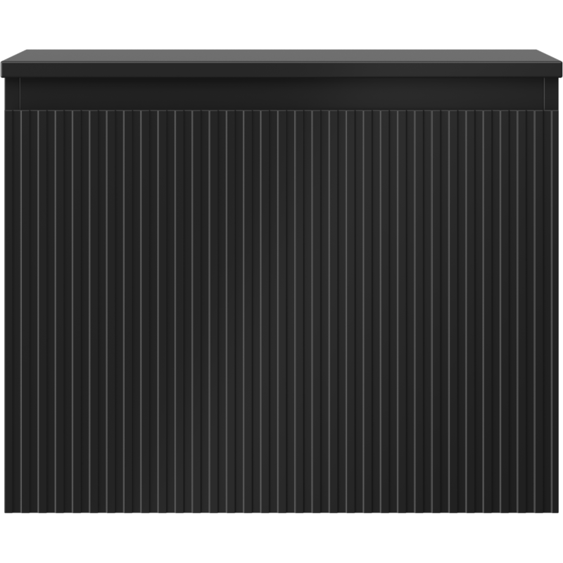 Mexen Rivel kúpeľňová skrinka pod umývadlo 60 cm s pracovnou doskou, 1 zásuvka, ryhovaná, čierna matná - 91A20-06047-1-BFC71