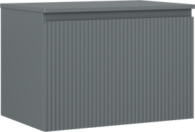 Mexen Rivel kúpeľňová skrinka pod umývadlo 70 cm s doskou, 1 zásuvka, ryhovaný, grafit mat - 91A20-07047-1-BFC66