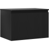 Mexen Rivel kúpeľňová skrinka pod umývadlo 70 cm s doskou, 1 zásuvka, drážkovaná, čierna matná - 91A20-07047-1-BFC71