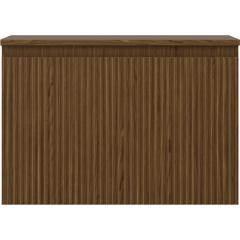 Mexen Rivel kúpeľňová skrinka pod umývadlo 70 cm s doskou, 1 zásuvka, drážkovaná, orech - 91A20-07047-1-BFC86