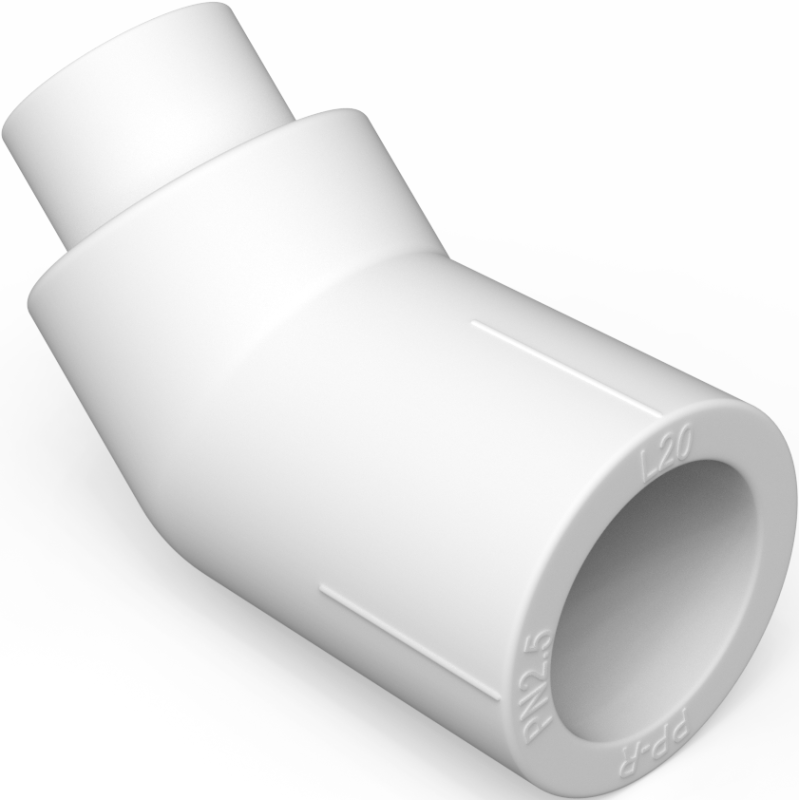Mexen PPR koleno nyplowe 45° zvárané pre rúrky PPR 25 x 25, PN25 - W97336-2525-00