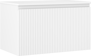 Mexen Rivel kúpeľňová skrinka pod umývadlo 80 cm s doskou, 1 zásuvka, ryhovaná, biela matná - 91A20-08047-1-BFC01