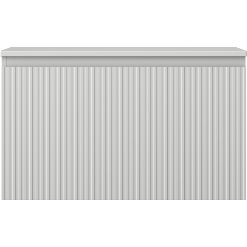 Mexen Rivel kúpeľňová skrinka pod umývadlo 80 cm s doskou, 1 zásuvka, ryhovaná, sivá matná - 91A20-08047-1-BFC62