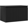 Mexen Rivel kúpeľňová skrinka pod umývadlo 80 cm s doskou, 1 zásuvka, drážkovaná, čierna matná - 91A20-08047-1-BFC71