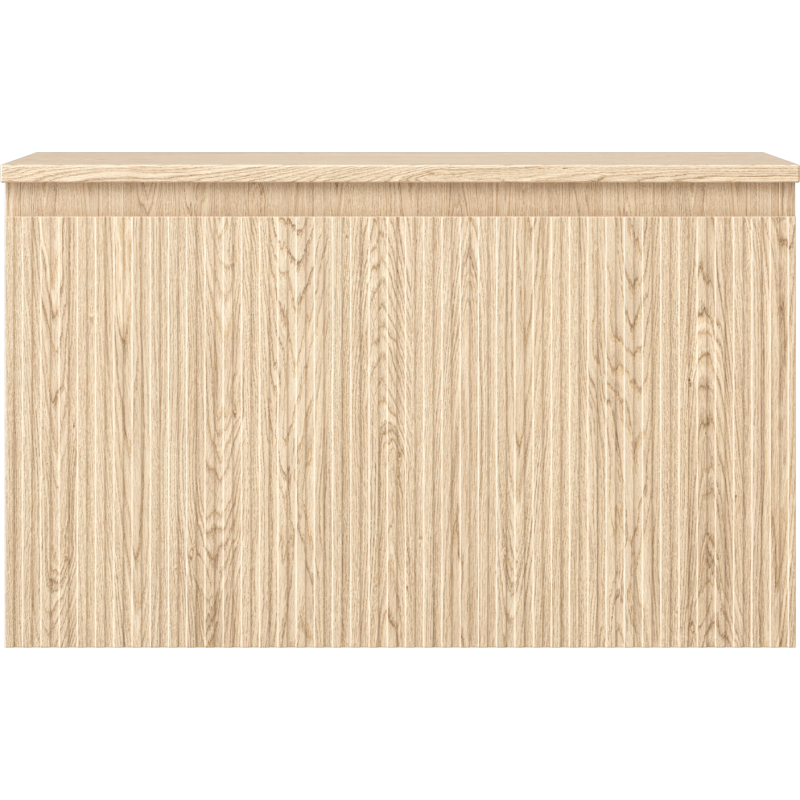 Mexen Rivel kúpeľňová skrinka pod umývadlo 80 cm s doskou, 1 zásuvka, ryhovaná, dub - 91A20-08047-1-BFC81