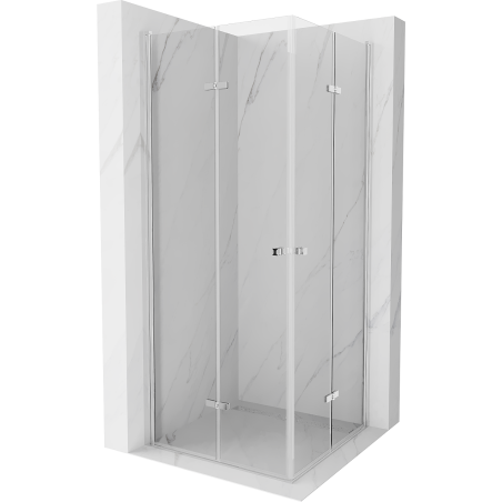 Mexen Lima Duo skladací sprchovací kút 80 x 80 cm, transparentný, chróm - 856-080-080-02-00