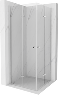 Mexen Lima Duo skladací sprchovací kút 80 x 80 cm, transparentný, chróm - 856-080-080-02-00