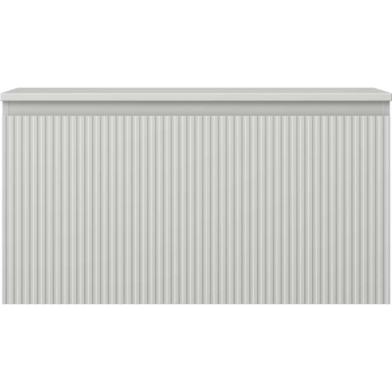 Mexen Rivel kúpeľňová skrinka pod umývadlo 90 cm s doskou, 1 zásuvka, drážkovaná, sivá matná - 91A20-09047-1-BFC62