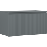 Mexen Rivel kúpeľňová skrinka pod umývadlo 90 cm s doskou, 1 zásuvka, zvrásnená, grafitová matná - 91A20-09047-1-BFC66