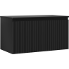 Mexen Rivel kúpeľňová skrinka pod umývadlo 90 cm s doskou, 1 zásuvka, drážkovaná, čierna matná - 91A20-09047-1-BFC71