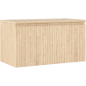 Mexen Rivel skrinka do kúpeľne pod umývadlo 90 cm s doskou, 1 zásuvka, vrúbkovaná , dub - 91A20-09047-1-BFC81