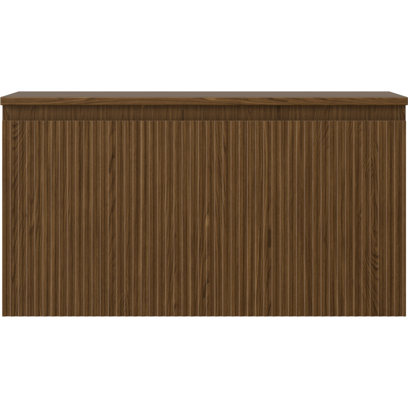Mexen Rivel kúpeľňová skrinka pod umývadlo 90 cm s doskou, 1 zásuvka, ryhovaná, orech - 91A20-09047-1-BFC86