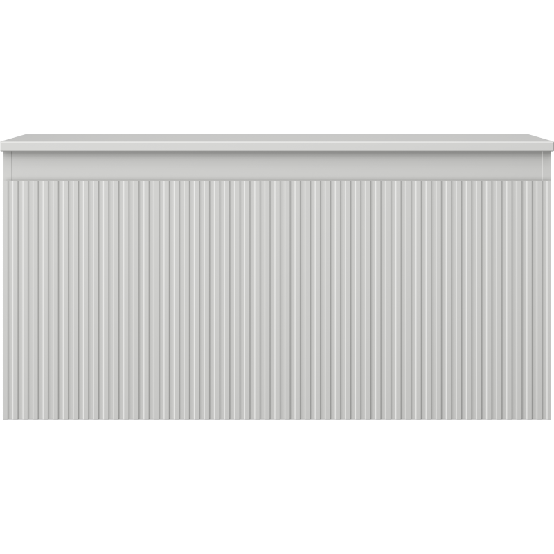 Mexen Rivel kúpeľňová skrinka pod umývadlo 100 cm s doskou, 1 zásuvka, ryhovaná, sivá mat - 91A20-10047-1-BFC62